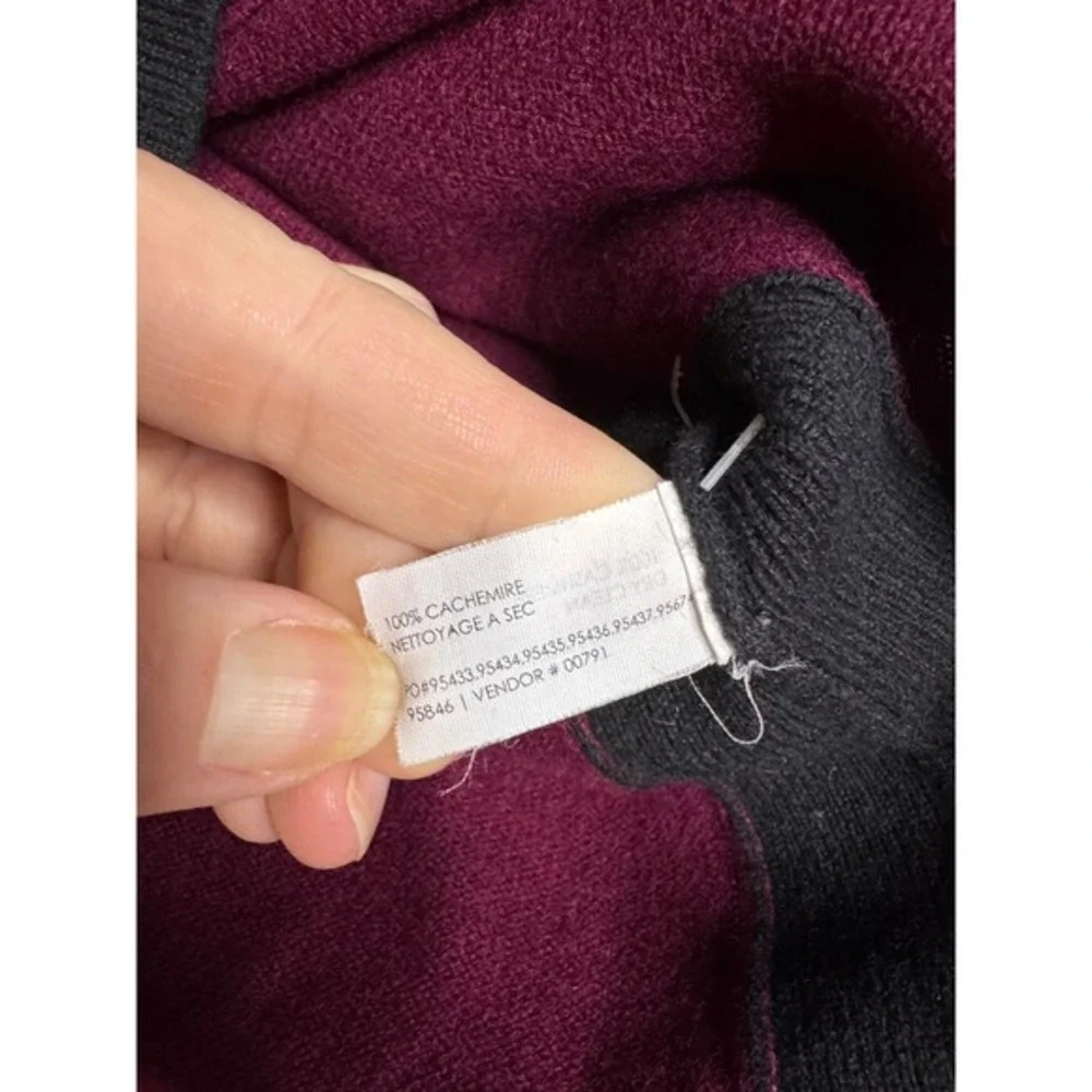 Club Monaco Cashmere Pullover Sweater XS Small Luxury Designer Colorblock - Picture 4 of 6